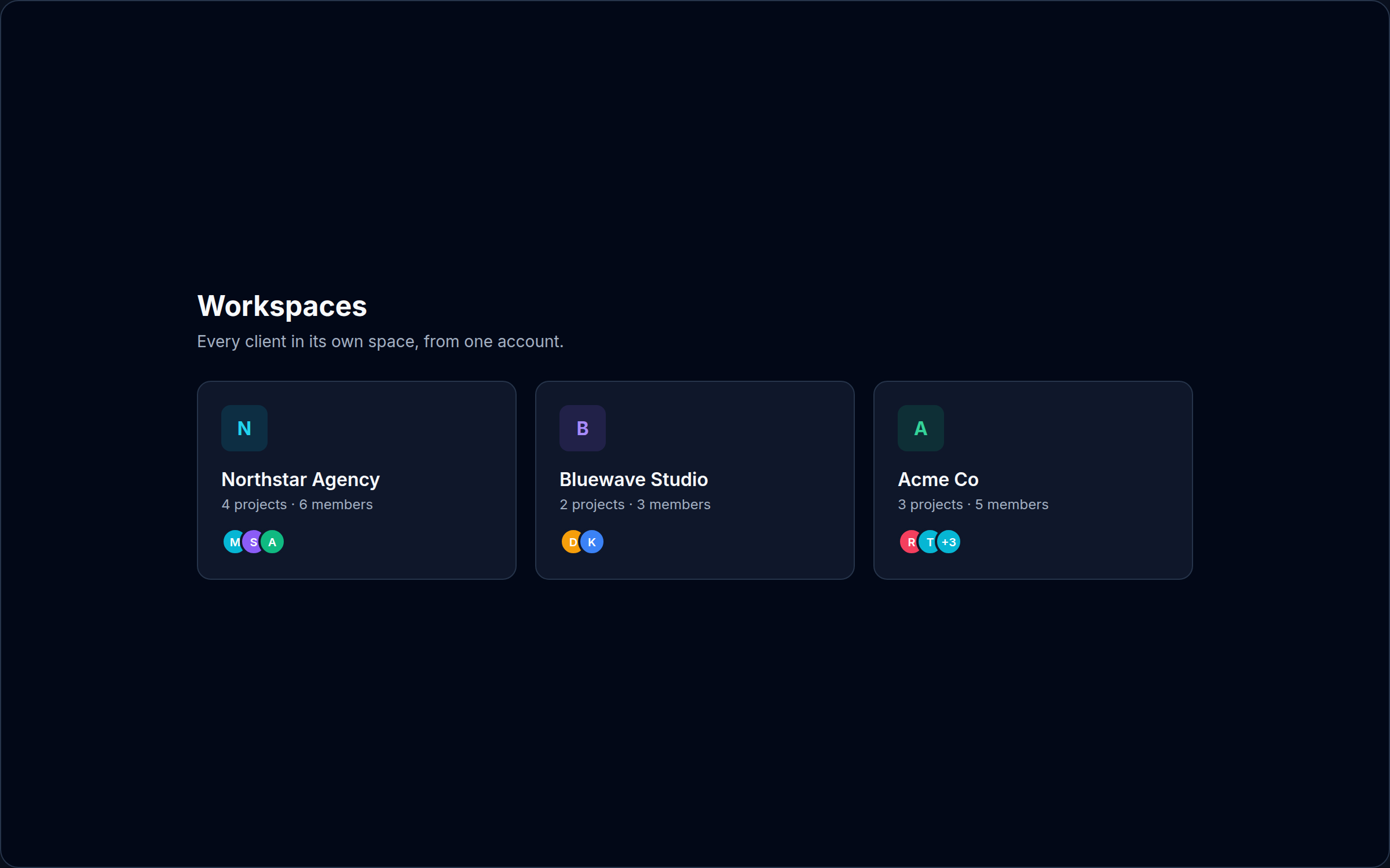 Orbit workspaces: every client in its own isolated space from a single account